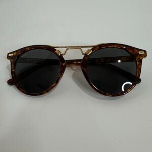 WMP Skyler Tortoiseshell Round Sunglasses Gold Bridge 47 25 Unisex